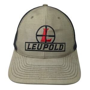 Leupold Snapback Trucker Hat Green One Size Adjustable Embroidered Mesh Back